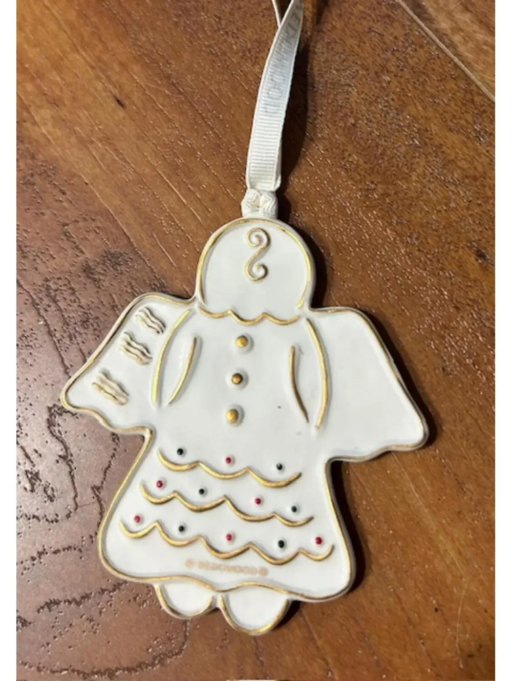 Wedgewood Vintage Ceramic Angel Ornament with Heart Decoration